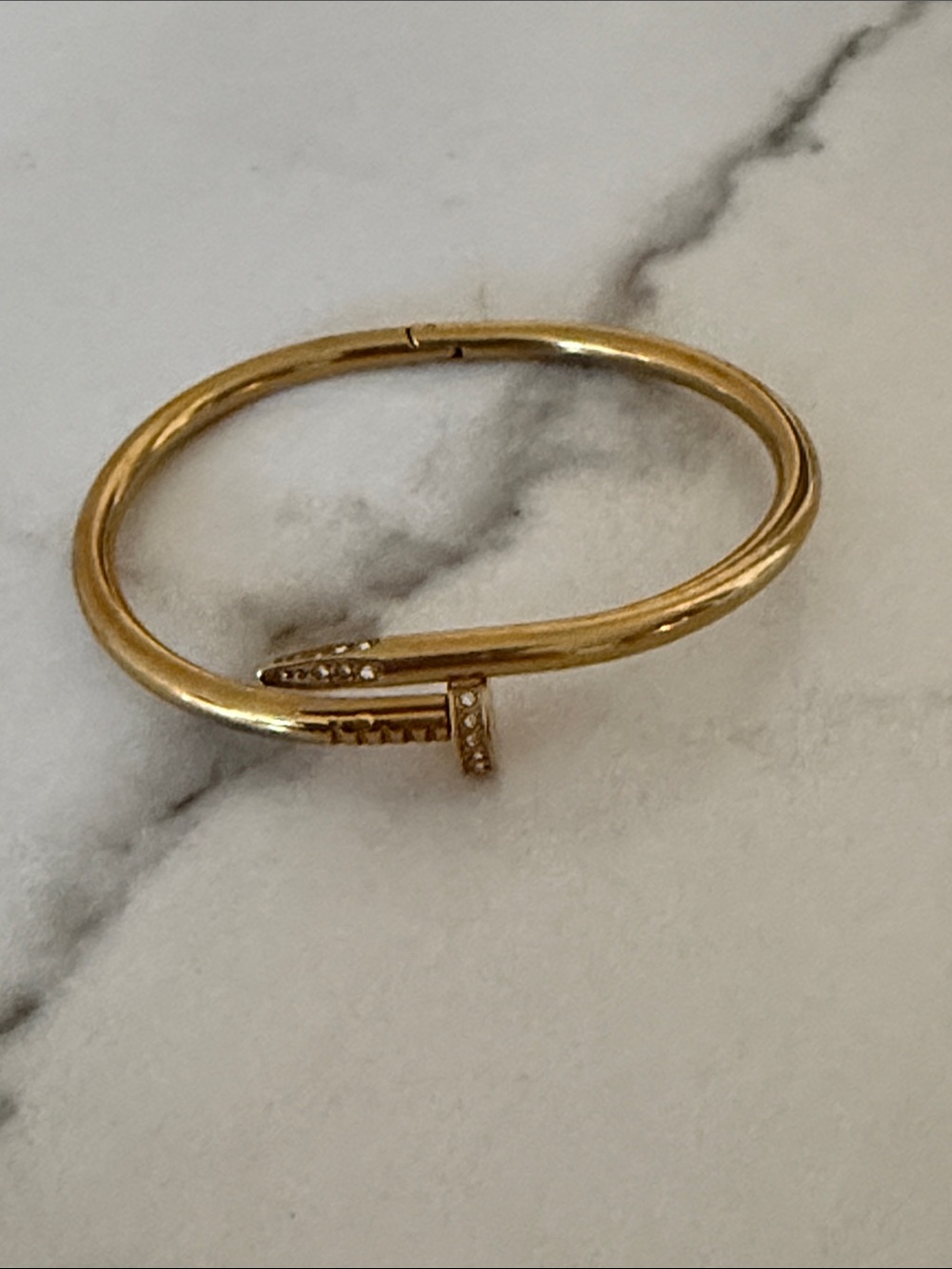 Gold plated Nail-Style Bracelet